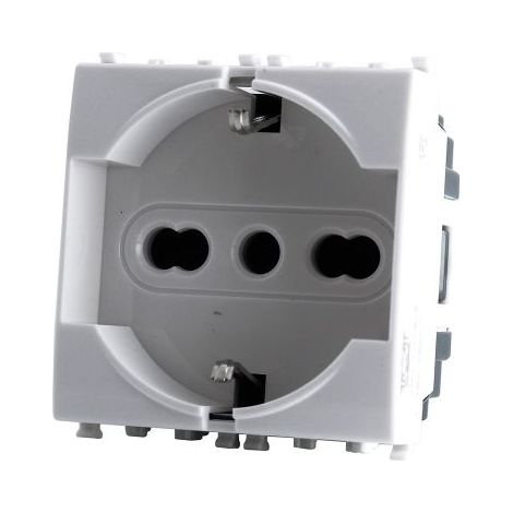 Mapam Presa Schuko Unel 16A 230V presa compatibile Plana 14210 - GEM-F615BI