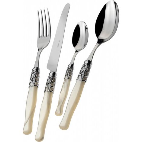 Casa Bugatti SECAM-C1550 Selene Set Posate, 24 Pezzi, Confezione Compatta (1/2)