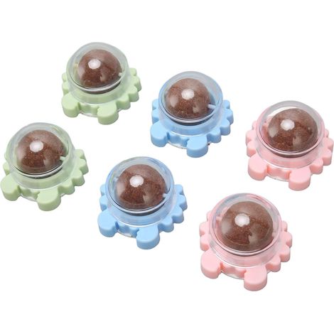 6pcs Jouet De Balle d'herbe à Chat, Nettoyage des Dents Meulage Interactif Soulagement De L'ennui Boule De Léchage De Chat Adhésif pour Mur Sol (1/5)