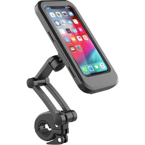 Support Téléphone Moto,Etanche Support Telephone Velo,360°pport Smartphone Moto Scooter avec Habillage Pluie Porte Téléphone (1/5)