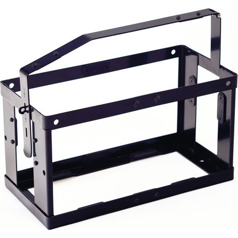 Soporte para bidón L.370mm An.185mm H.300mm negro azabache RAL 9005 2,3 kg VALPRO