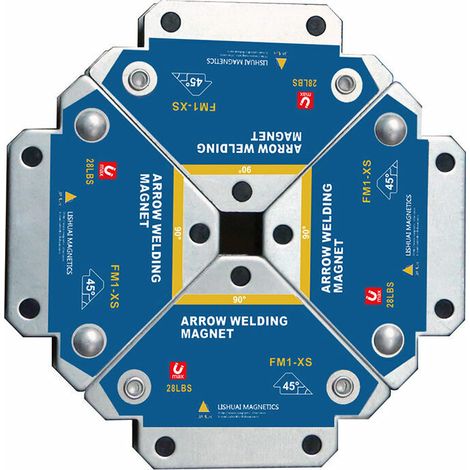 Aimant Soudure 4 PCS Soudure Aimant Force de Maintien 13kg de Soudure Equerre de Support Positionneur Magnétique 45° 90° 135° Outils de Localisation Auxiliaires Multi-Angles (1/5)