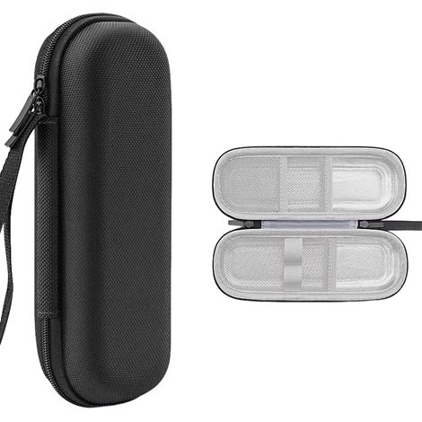 Adecuado para neveras portátiles de insulina: material EVA rígido, bolsa de almacenamiento pequeña con cremallera, color negro, con capacidad para 4 acumuladores de frío. (1/5)