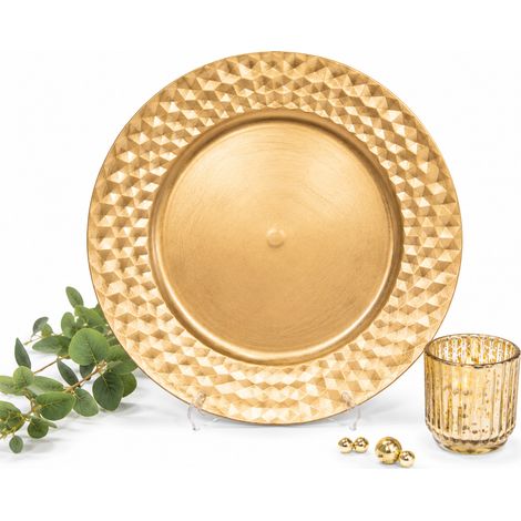 Support pour assiette 1,5 x 33 x 33 cm, or (1/5)
