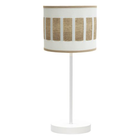 Lampada da Tavolo Ivanna 1xe14 Bianco/bianco-legno chiaro 43x17x17 Cm (1/2)