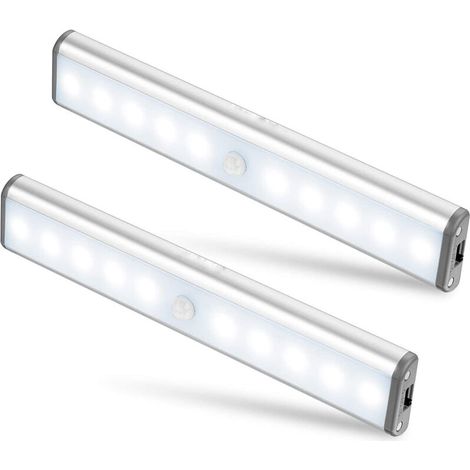 Ugreat – 2-Pack USB Rechargeable Wireless LED Lights – Motion Sensor – 2 Lighting Modes – 6000K Light – 100 Lumens – Magnetic Mounting
