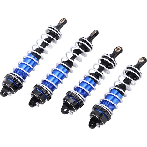 Amortisseurs aluminium bicolore bleu noir ZD Racing pour DBX07 1/7, suspensions avant arrière RC. (1/5)