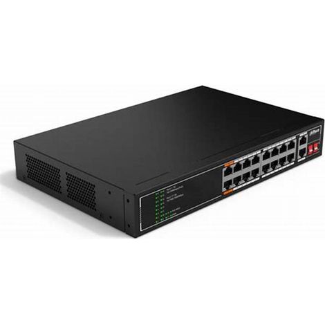 SF1018LP - Switch unmanaged 18 porte (16 PoE 10/100 Mbps + 2 Gigabit uplink)