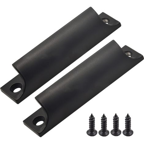Poignée de porte de balcon extérieure, porte de terrasse extérieure, poignée en alliage d'aluminium, convient pour fenêtres, armoires et tiroirs, ensemble de poignées polyvalentes et sûres avec (1/5)