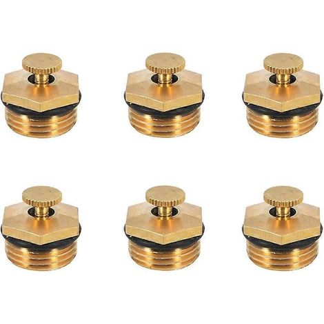 6Pcs Adjustable Fountain Nozzles Copper Desktop Nozzles Garden Atomizing Nozzles (1/3)