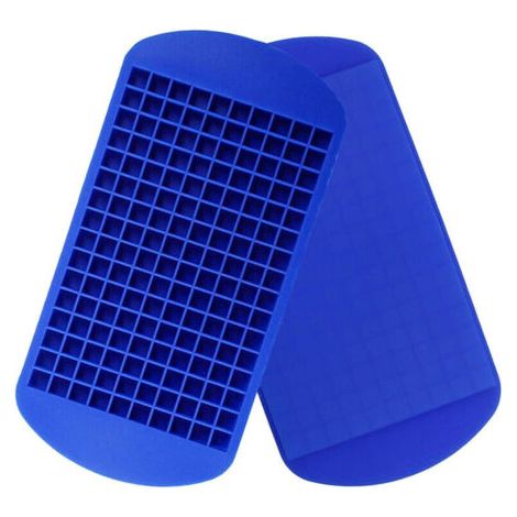 Lot de 2 mini-bacs à glaçons en silicone, 160 petits moules à glaçons, glaçons pilés faciles à démouler pour rafraîchir vos cocktails au whisky, sans BPA