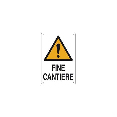 CARTELLO FINE CANTIERE- - cm.40x60h. in plastica - 10 pezzi