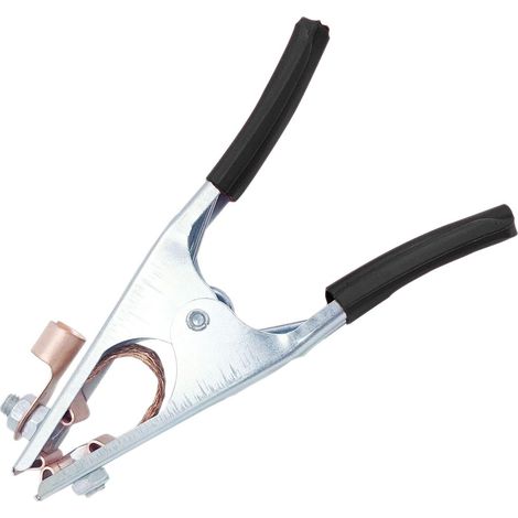 Pince de Masse Soudure, Pince Soudure, Pince de Terre de Soudage ARC avec étui en cuir, Fait de fer + laiton, matériel de soudage professionnel, pour la plupart des machines à souder (300A)
