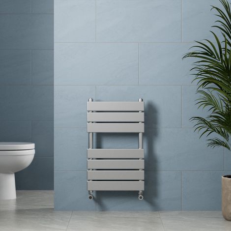 Chrome Flat Panel Heated Towel Rail Bathroom Radiator 650 x 400mm