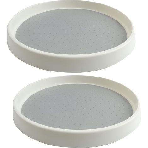 Lazy Susan Lot de 2 étagères à épices rotatives pour cuisine, comptoirs, tables, étagères et réfrigérateurs, sans BPA 30 cm (1/5)