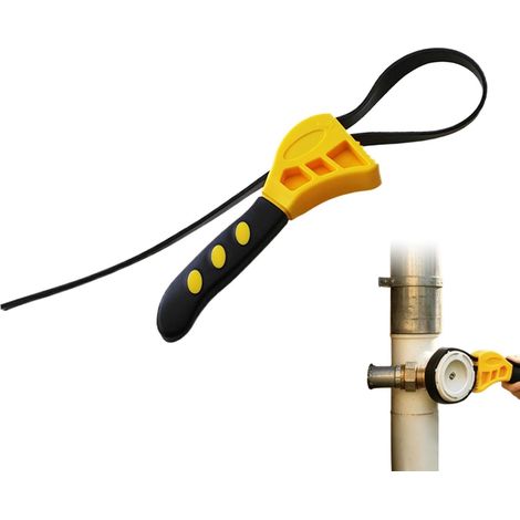 Clé À Sangle En Caoutchouc Outil de Réparation Manuel Réglable Antidérapant Clé À Sangle De Plomberie Pour Filtre à Huile Pommeau de Douche Évier Tuyauterie Ouvre-Bocal Vanne Écrou de Canalisati (1/5)