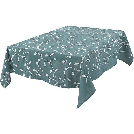 Torchon de cuisine brodé, nappe, serviette de table (140 x 180 cm, bleu, une pièce) (1/5)