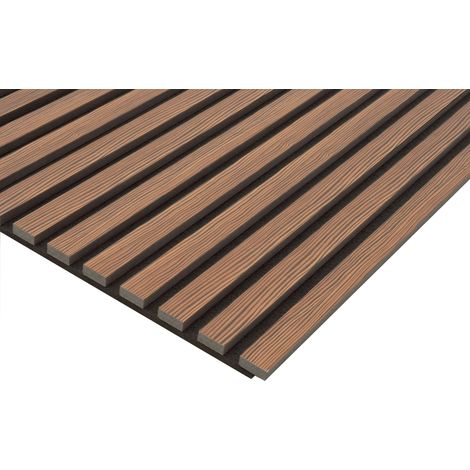 Set 5 Pannelli Fonoassorbenti per Interno da Parete 57,25x1,9x120 cm in MDF e Carta Melaminica Noce Rigantino