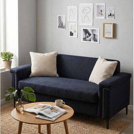 2-Sitzer-Sofa skandinavisch 172x72x82 cm Schwarz OKMYHOME (1/5)