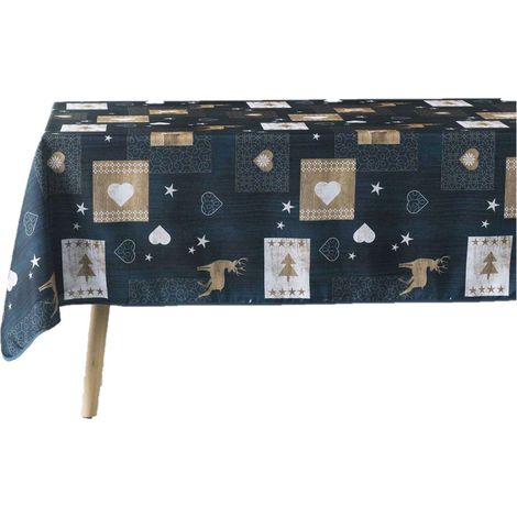 Nappe rectangulaire antitache et infroissable grand format CŒURS (1/4)
