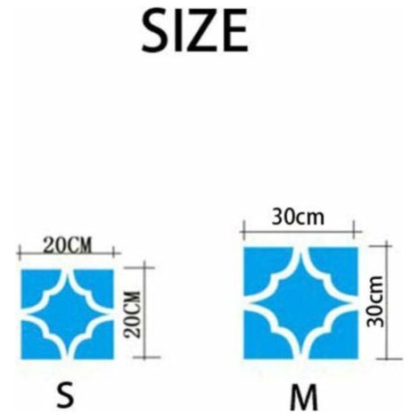 autocollant mural miroir stéréo acrylique pour chambre à coucher, fond TV, décoration murale (argenté, taille S) (1/2)
