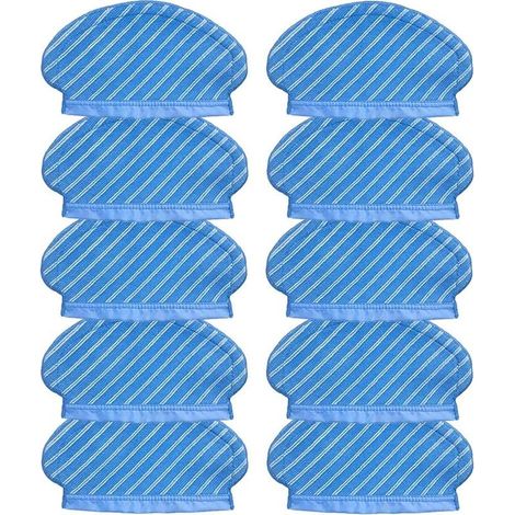 10 Pièces Lingettes de Nettoyage pour Ecovacs Deebot Ozmo 920 950 Accessoires pour Aspirateur Robot Lingettes, de Rechange Pièces de Chiffon de Rechange Ensemble d'Accessoires de Vadrouille-Fei Yu (1/3)