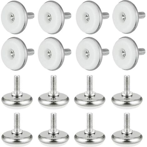 30 pieds de nivellement réglables blancs avec vis de réglage pour meubles M61530 mm (1/5)