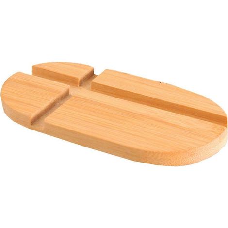 Support de téléphone en bois pour tablettes, en bois naturel, 1 pièce. (1/3)