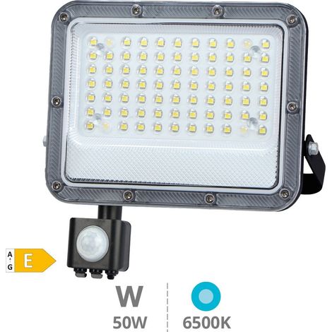 Belinta Proiettore LED in alluminio con sensore 50W 6500K IP65 Nero