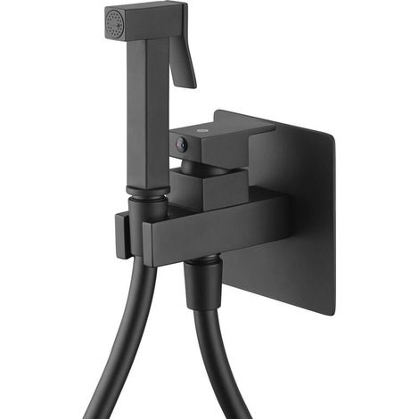 Grifo serie Orion para bidé empotrable Negro (1/5)