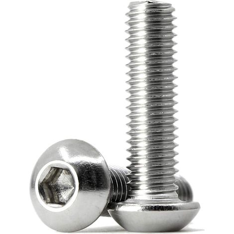 Tornillo de cabeza hexagonal de botón M8 x 70mm, 10 Uds., tornillo de cabeza hexagonal de acero inoxidable 304, tornillos completamente roscados MINKUROW (1/5)