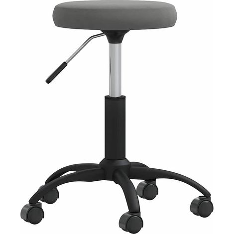 Tabouret de massage - Tabouret selle Tabouret Assise Velours Gris foncé BV404199 - BonneVie (1/5)