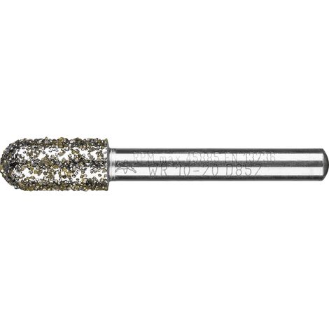 PFERD TOOLS Diamant-Schleifstift Walzenrund Ø10,0mm Schaft-Ø6 mm D852 (sehr grob) zum Entgraten