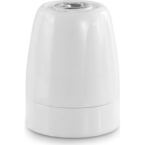 Portalamparas e27 porcelana serie vintage 4a 250v ø47x59mm blanco