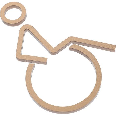 Ensemble de 3 panneaux dorés en acrylique pour toilettes réservées aux personnes handicapées (1/5)