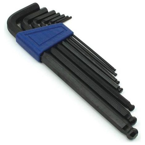 Brüder Mannesmann Jeu de clés mâles coudées 10 mm, 8 mm, 6 mm, 5 mm, 4 mm, 3 mm, 2.5 mm 7 pièces