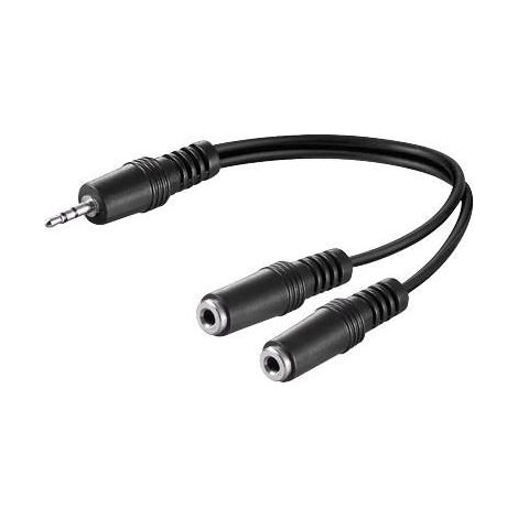 Câble adaptateur en Y MicroConnect Minijack 3,5 mm, 0,2 m