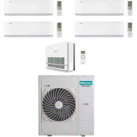Climatizzatore Condizionatore Hisense Energy Pro X Bianco WiFi + Console R32 Penta Split Inverter 9000 + 9000 + 9000 + 12000 + 12000 BTU con U.E. 5AMW105U4RQC NOVITÁ Classe A++/A+