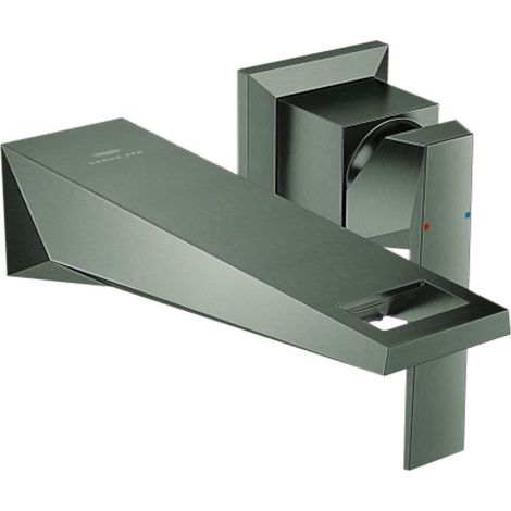 GROHE Grifo de 2 agujeros para lavabo Allure Brilliant 29402 FMS proy. 161mm hard graphite cepillado, 29402AL0