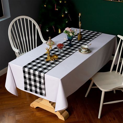 Nappe Carreaux - Polyester Dacron - Pour Table à Manger Intérieur Extérieur - 140 x 220 cm - 1 Pièce (1/5)