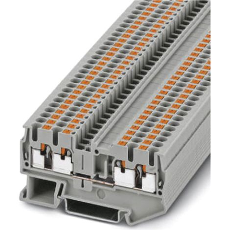 Bloc de jonction de traversée Phoenix Contact PT 2.5-QUATTRO RD, 0.14  4mm², Enfichable, Rouge ( Prix pour Boîte de 50 )