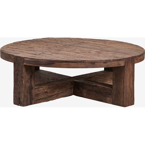 SKLUM Runder Couchtisch Ø120 cm aus recyceltem Juvira-Holz  Ø120 cm                                 
