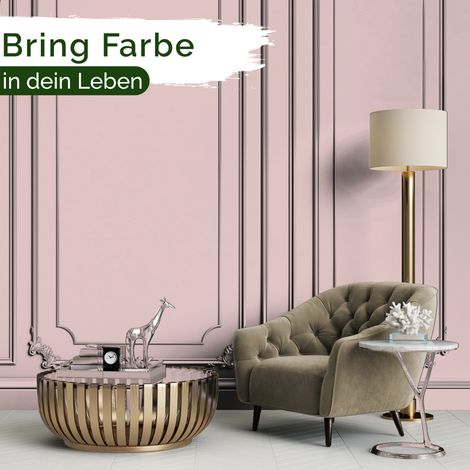 Wandfarbe Rosa Grau Hellgrau Matt Innenfarbe – Deckkraft Klasse 1, VOC-frei, Ohne Grundierung, Tropfarm – Wohnzimmer & Schlafzimmer – 2,5L – Veluxis (Cute Cupcake)