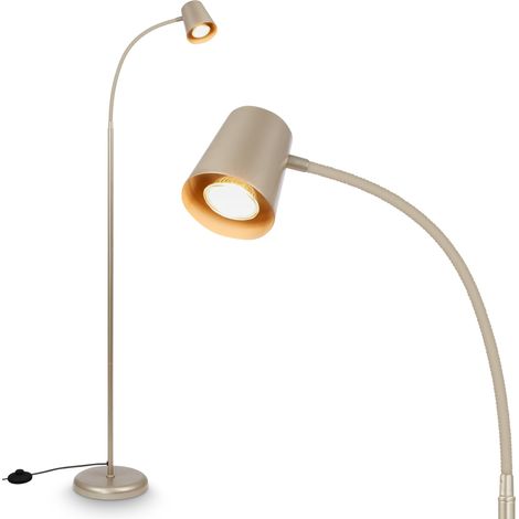 Lampadaire Orientable GU10 Max. 9W Satin Metallic 127,5 cm (1/5)