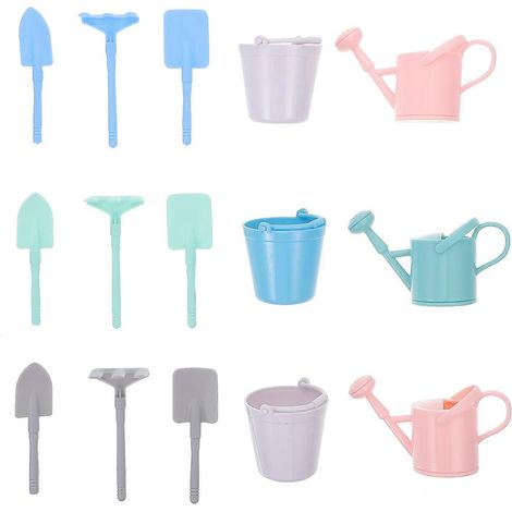 3 ensembles de mini-outils de jardinage : mini-outils de plantation à main, mini-arrosoir et seau.-8X5X3.5CM (1/2)