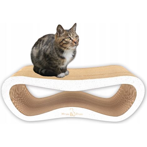 Rascador para gatos Leon  blanco  78x28x24 cm  MruuPruu (1/5)