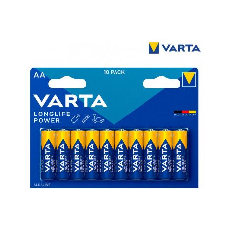 10 pilas de larga duración VARTA LR6 AA