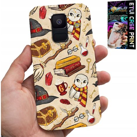 Custodia per Samsung A6 2018 - custodia per gli appassionati di magia, maghi, bacchette magiche + vetro (1/5)