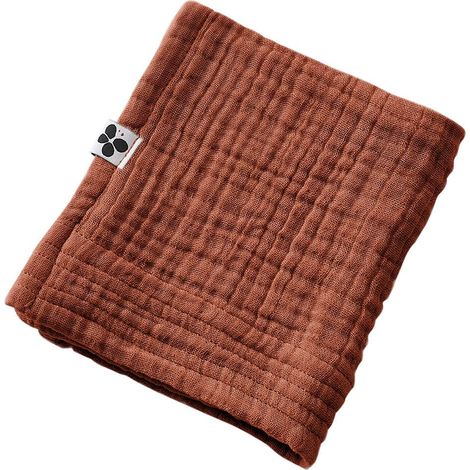 OUREA - Serviette Invité 30x50cm Gaze de Coton Terracotta (1/3)