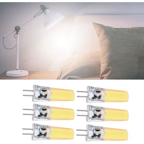 Ampoule LED GY6.35 5W COB petite ampoule 500LM, lot de 6 pour suspensions, plafonniers, appliques murales, lampes de table / Blanc froid. (1/5)
